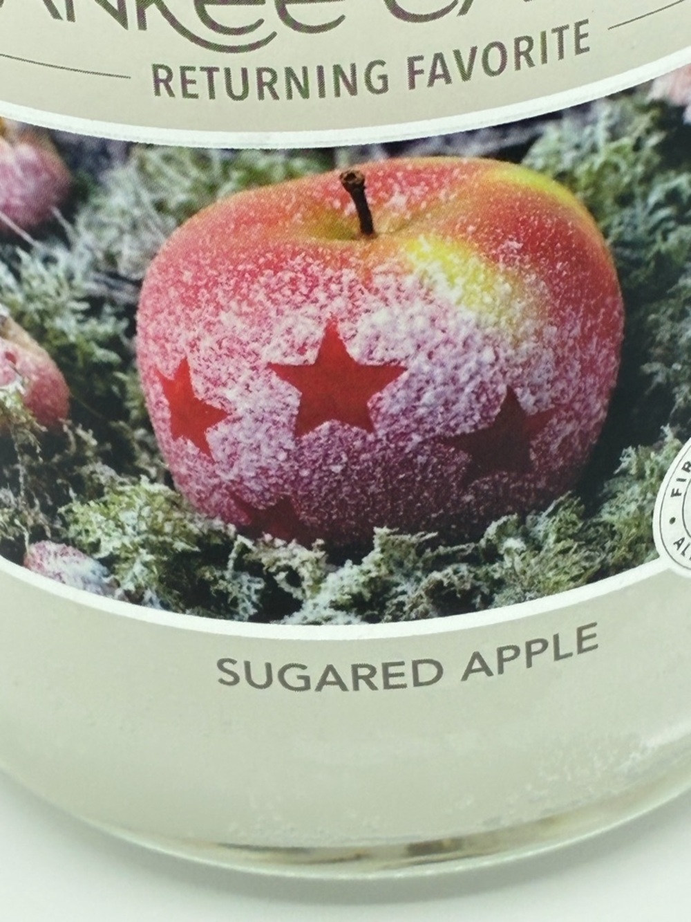 Rare Yankee Candle Sugared Apple Large Jar 22oz New Unused No Lid - Picture 2 of 7